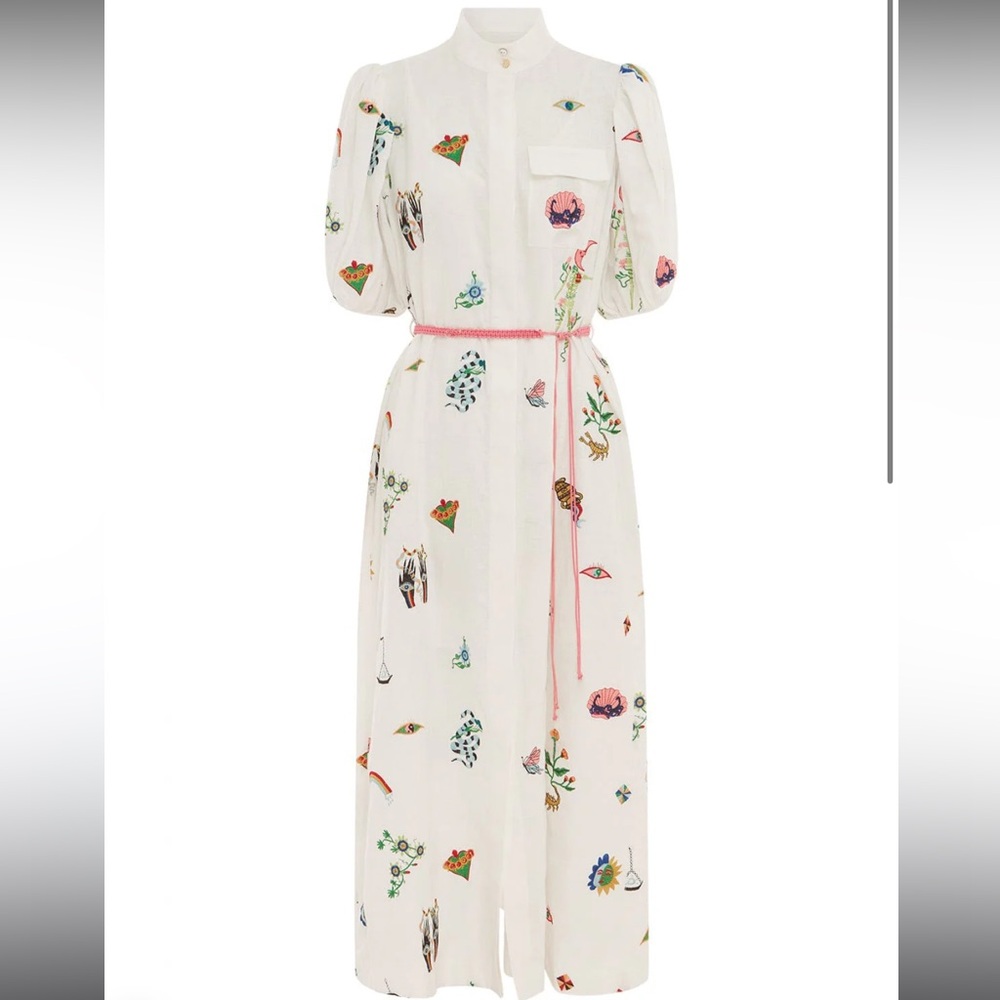 Alemais Atticus Embroidered Shirtdress